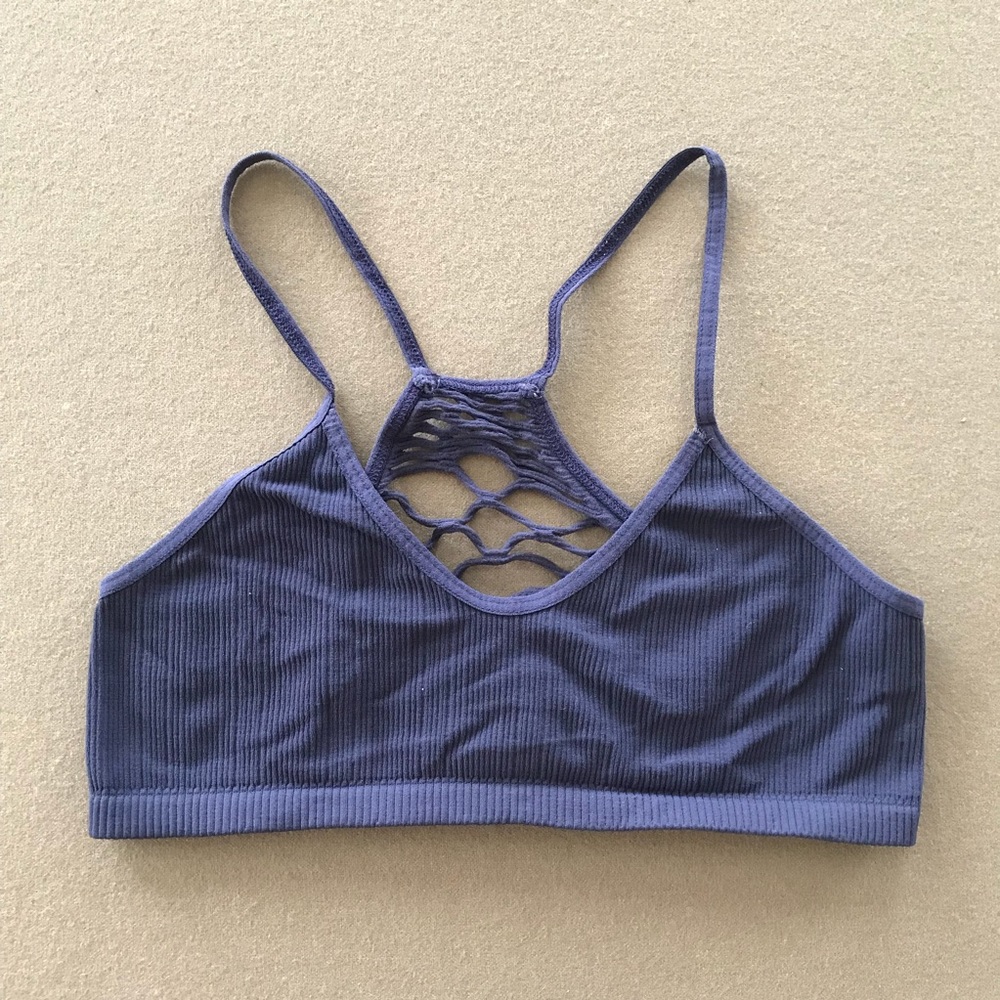 FREE PEOPLE NAVY BRALETTE